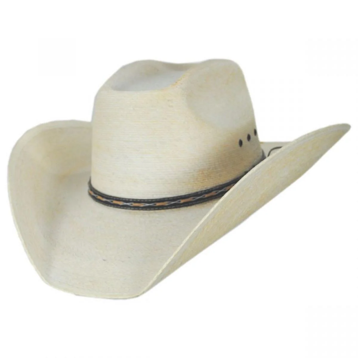 Square Palm Leaf Straw Western Hat