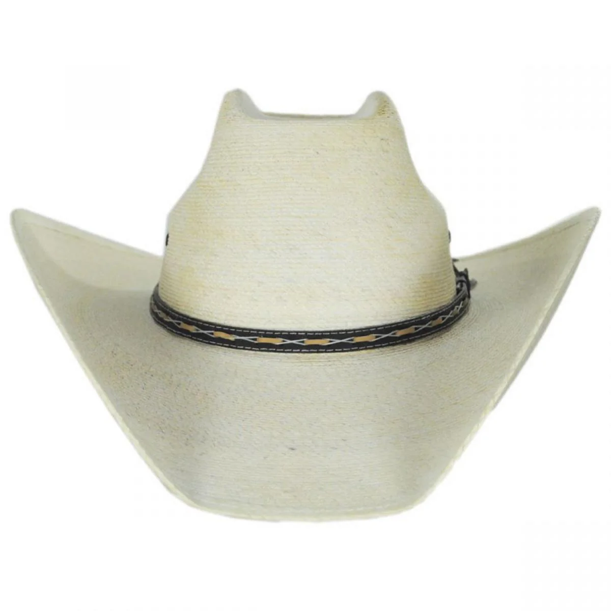 Square Palm Leaf Straw Western Hat - Image 2