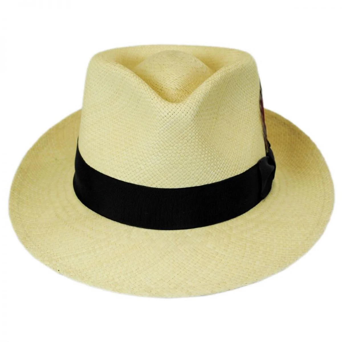 Stain Repellent Panama Straw C-Crown Fedora Hat - Image 2