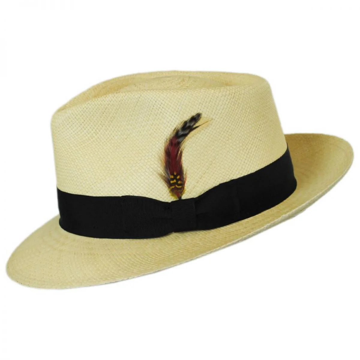 Stain Repellent Panama Straw C-Crown Fedora Hat - Image 3
