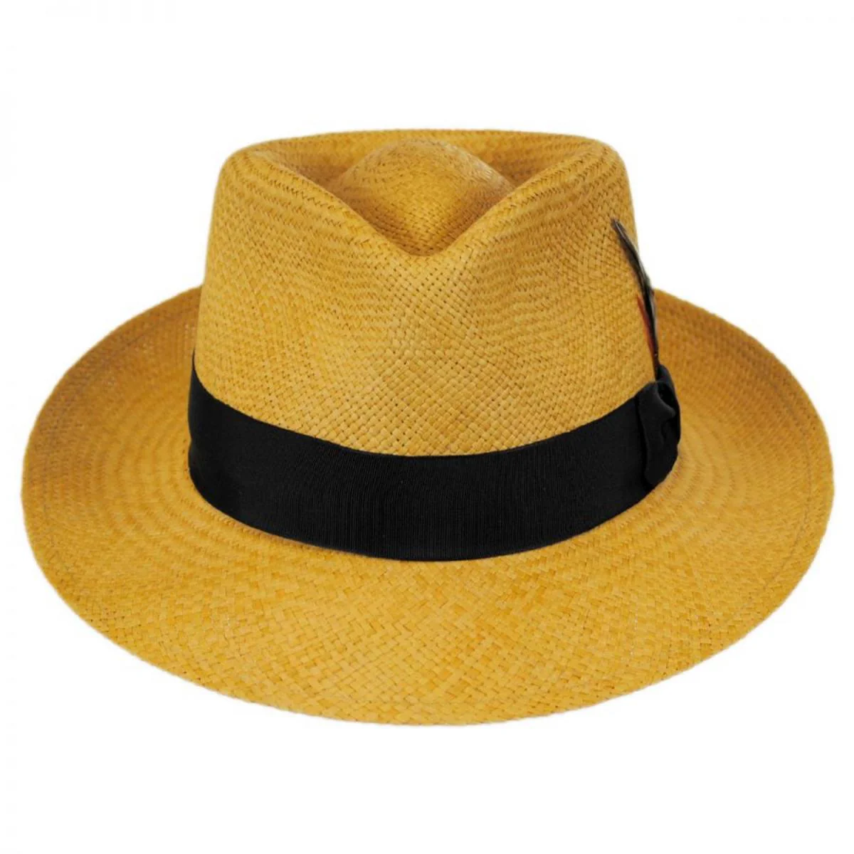 Stain Repellent Panama Straw C-Crown Fedora Hat - Image 6
