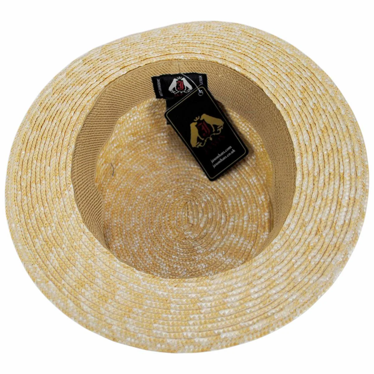 Striped Band Wheat Straw Skimmer Hat - Image 7