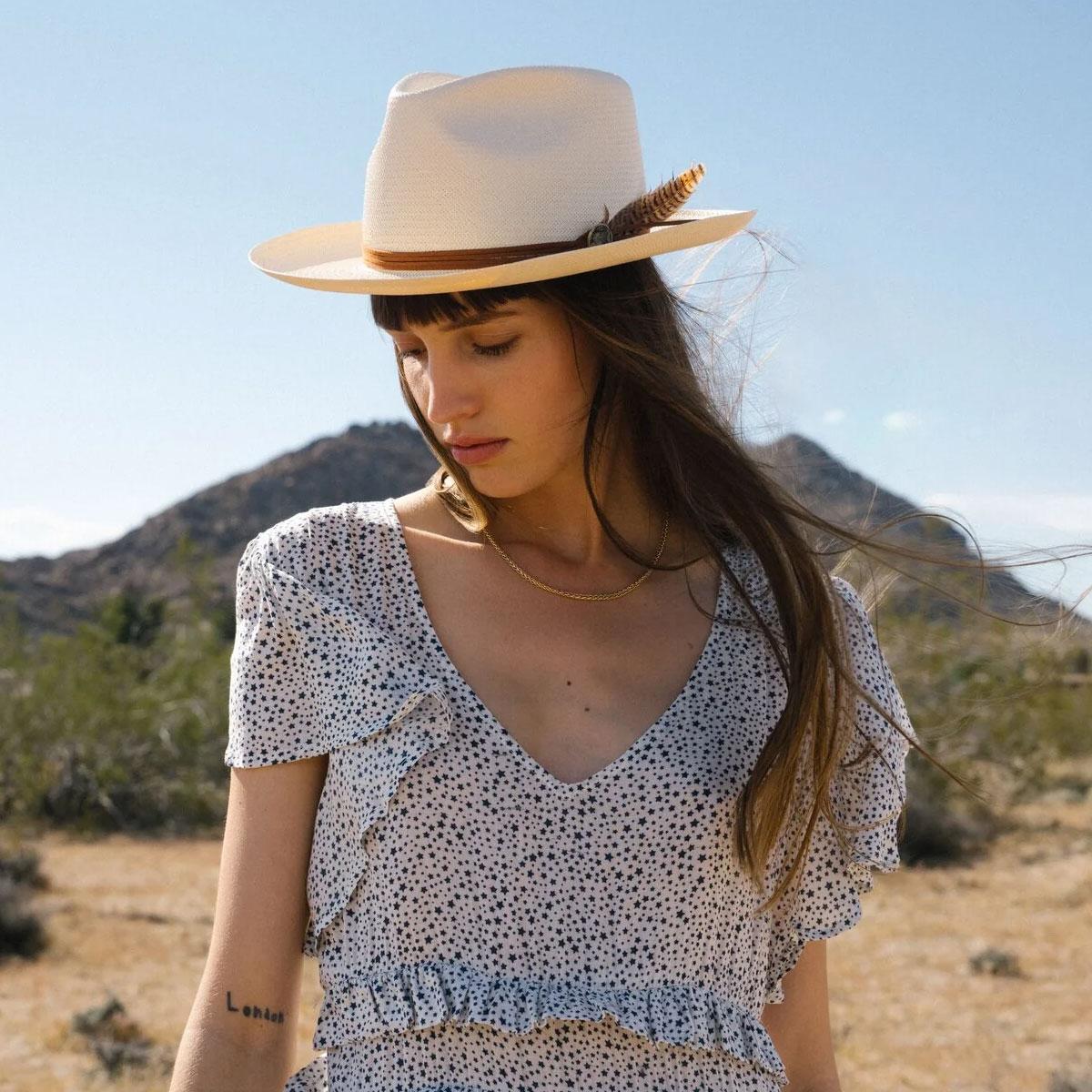 Tallahassee Shantung Straw Fedora Hat - Image 6