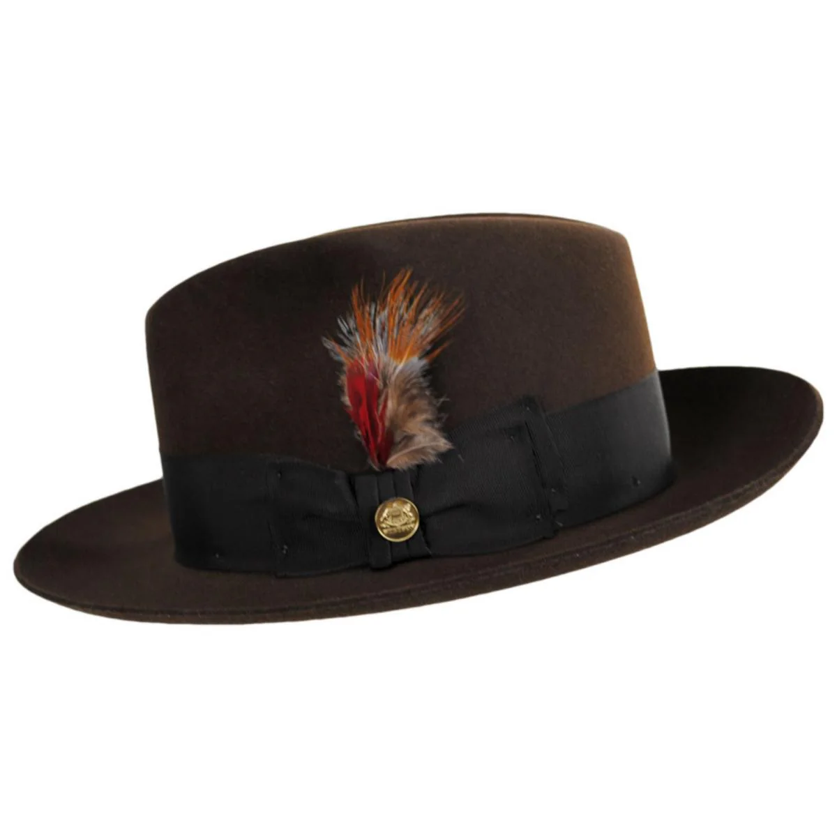 Temple Fur Felt Fedora Hat - Image 13