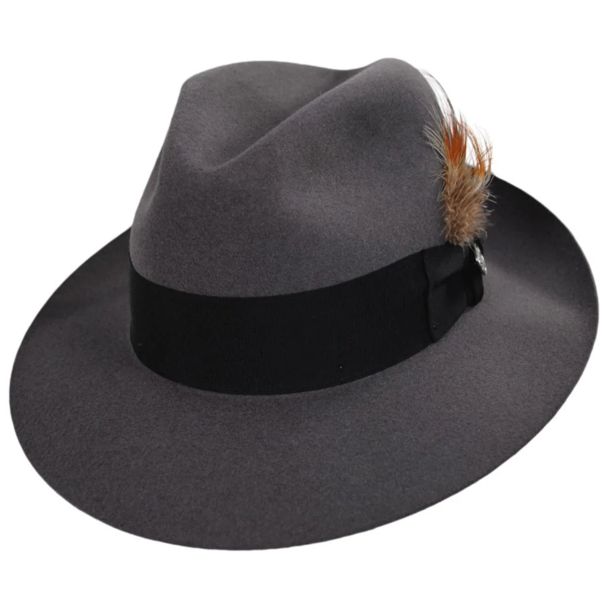 Temple Fur Felt Fedora Hat - Image 6