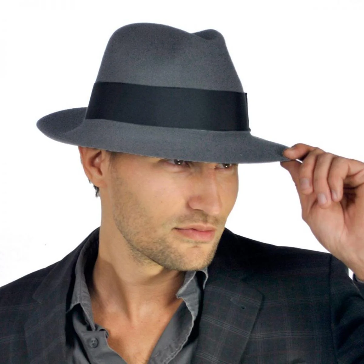Temple Fur Felt Fedora Hat - Image 7