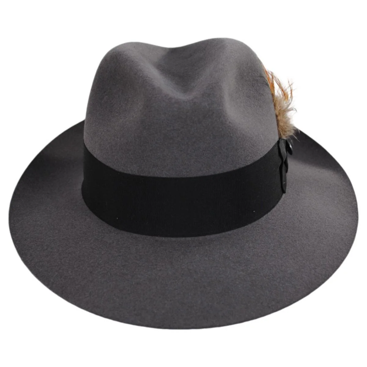 Temple Fur Felt Fedora Hat - Image 8