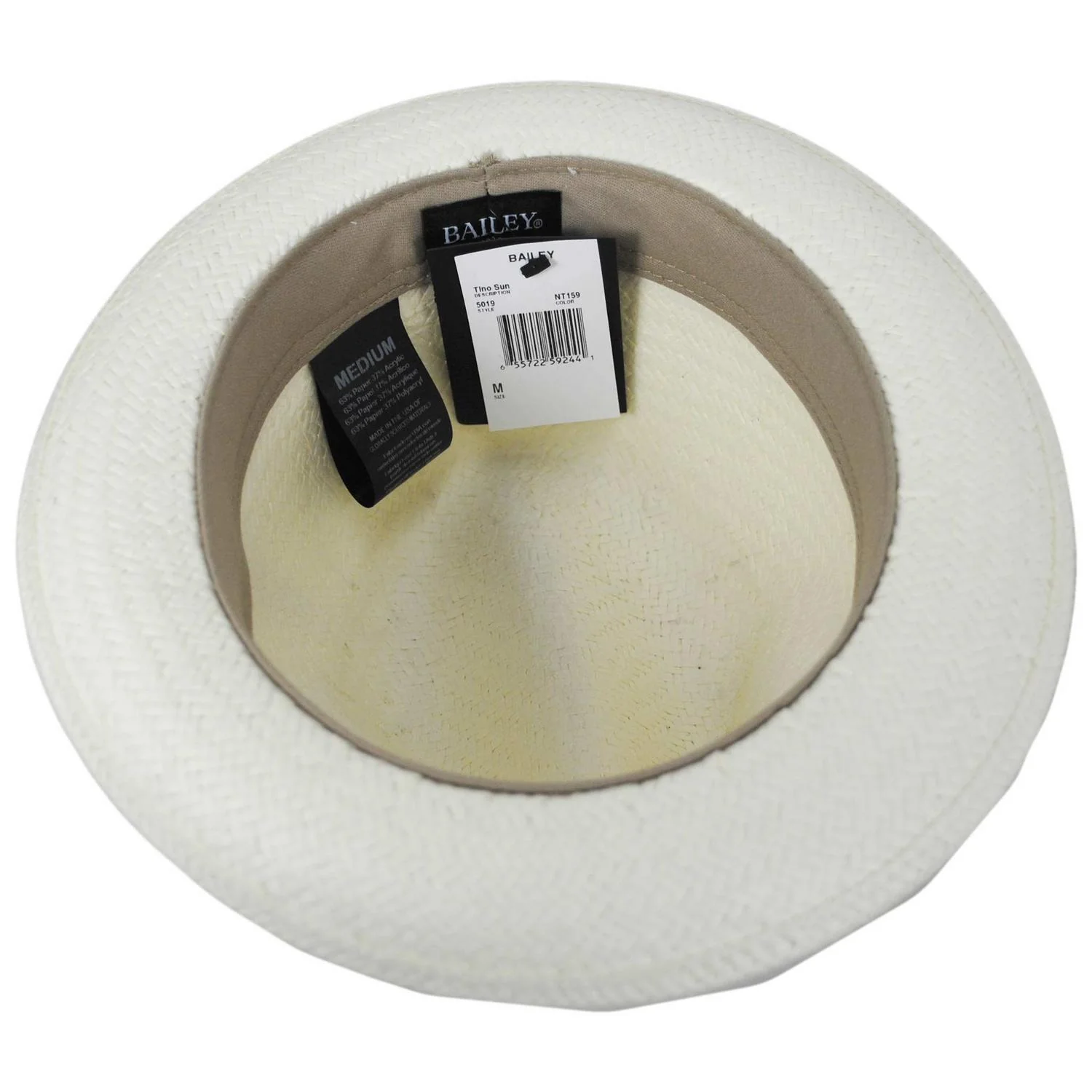Tino Sun Raindura Straw Fedora Hat - Image 8