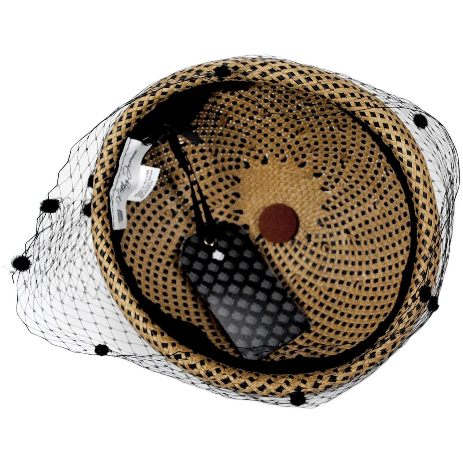 Toyo Straw Beret with Veil - Image 4