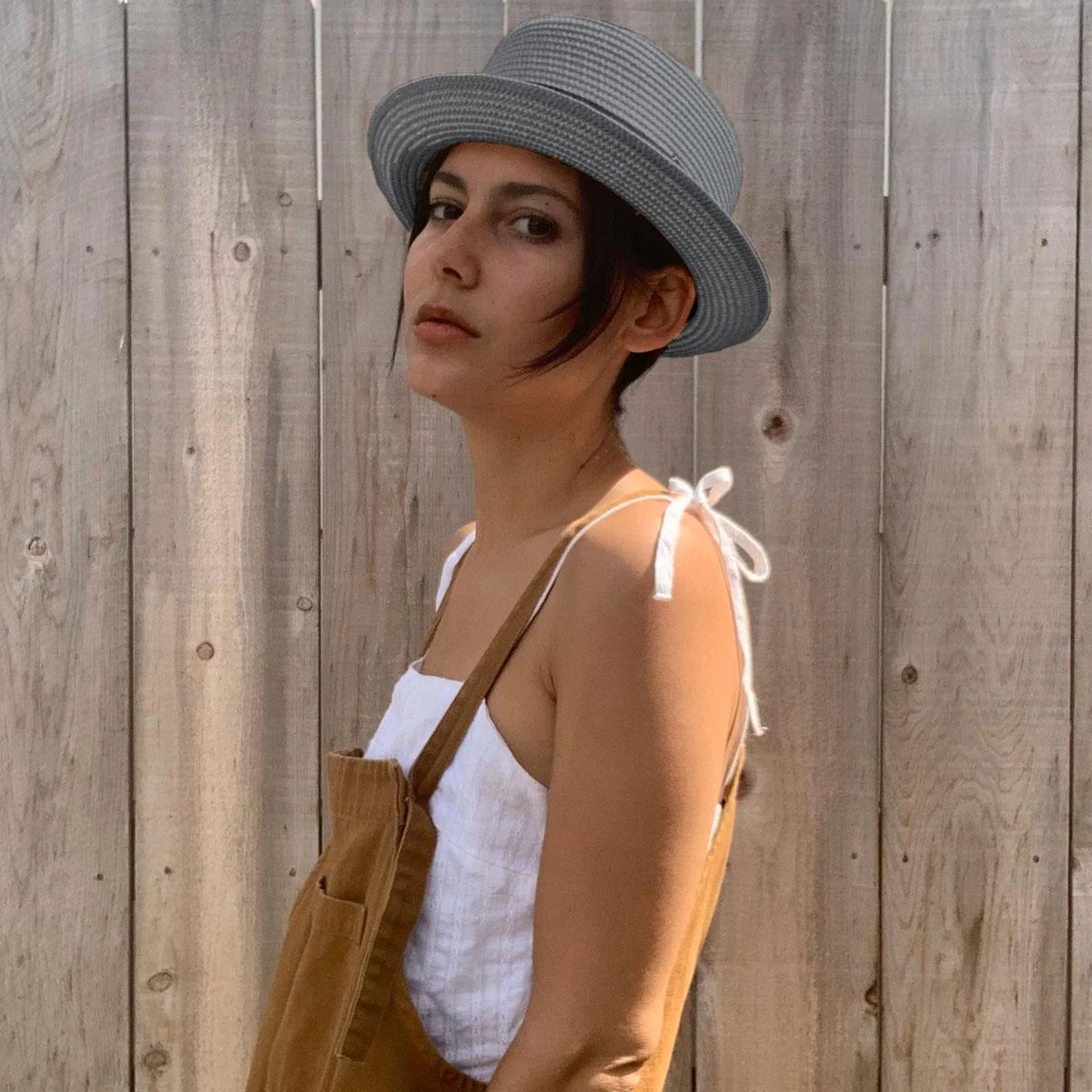 Toyo Straw Braid Pork Pie Hat - Image 10
