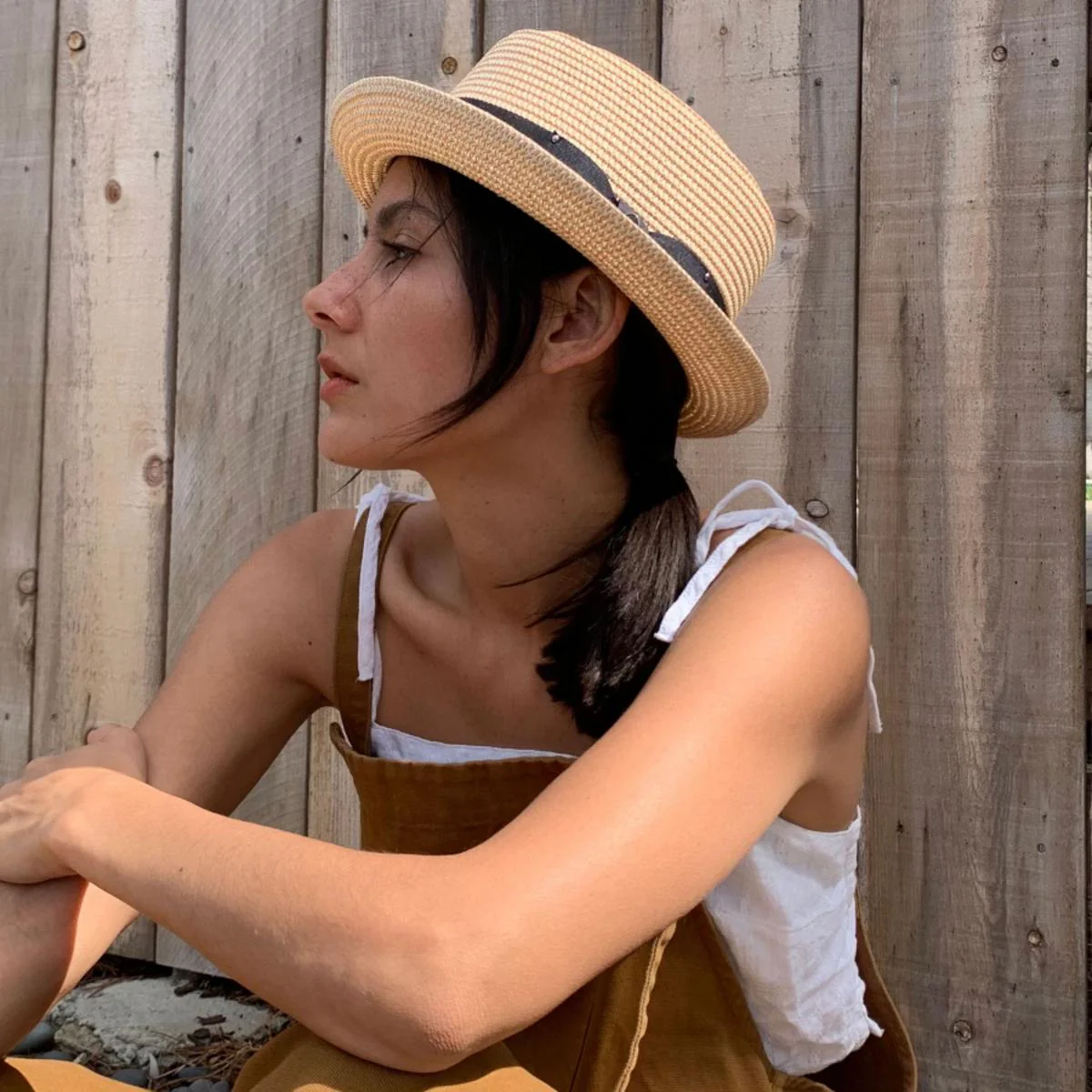 Toyo Straw Braid Pork Pie Hat - Image 17