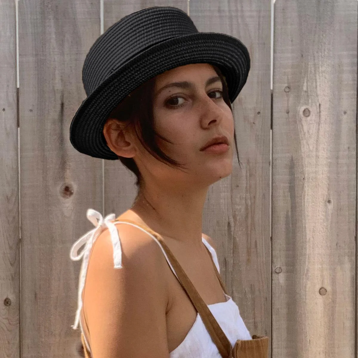 Toyo Straw Braid Pork Pie Hat - Image 3