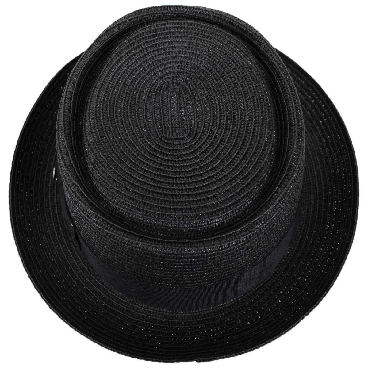 Toyo Straw Braid Pork Pie Hat - Image 6