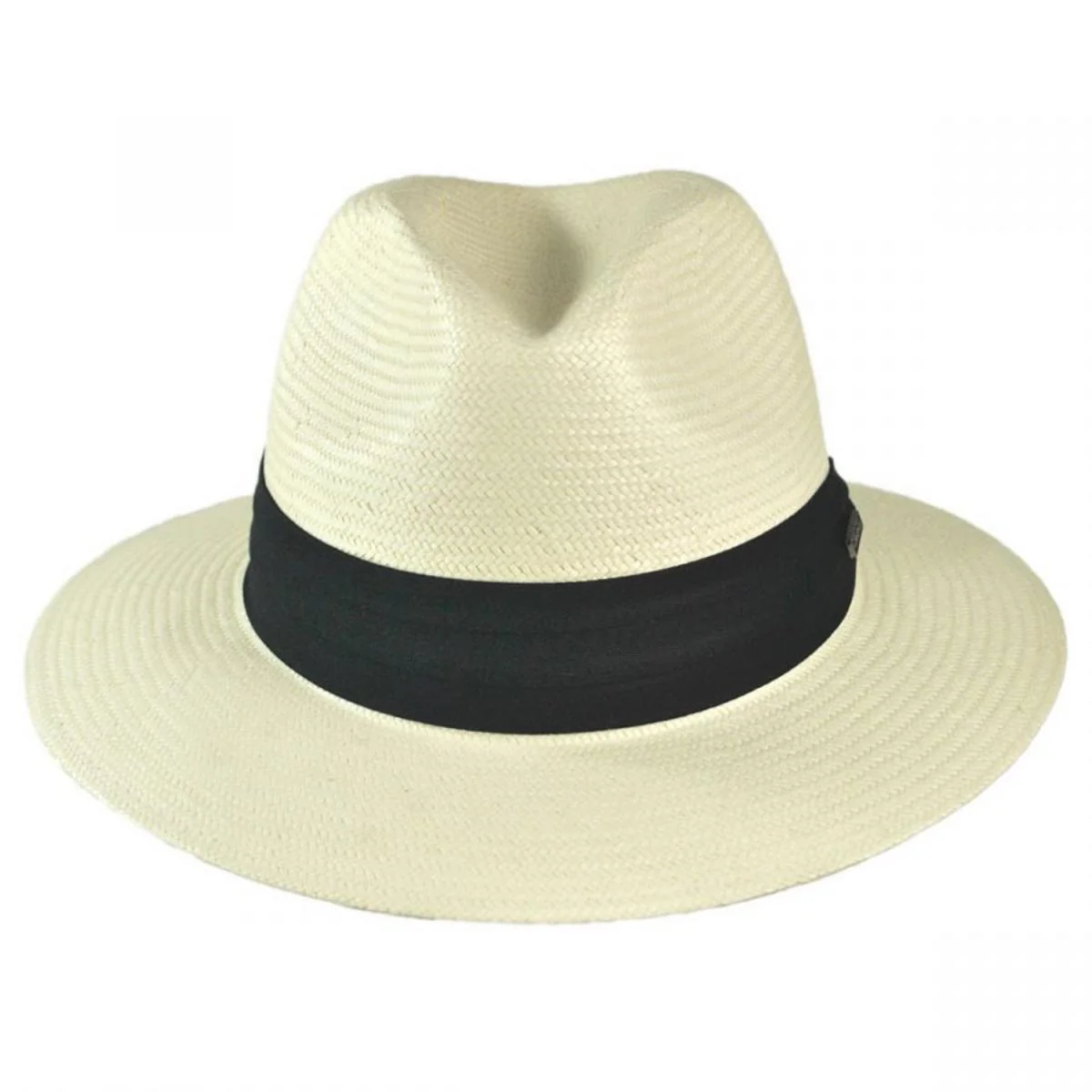 Toyo Straw Safari Fedora Hat - Black Band - Image 4