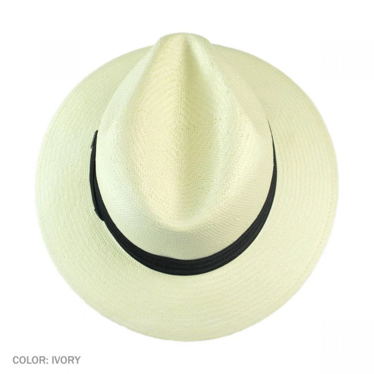 Toyo Straw Safari Fedora Hat - Black Band - Image 6