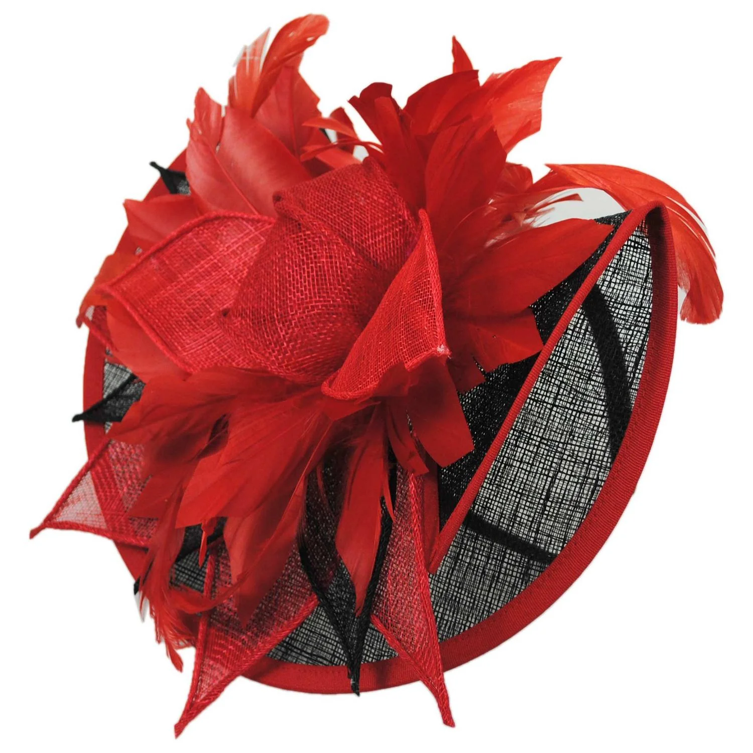 Two Tone Folded Sinamay Straw Fascinator Hat