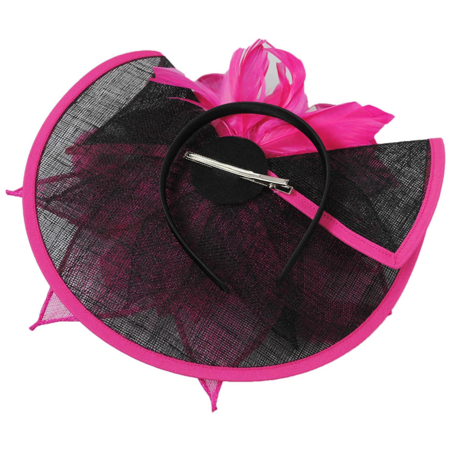 Two Tone Folded Sinamay Straw Fascinator Hat - Image 12