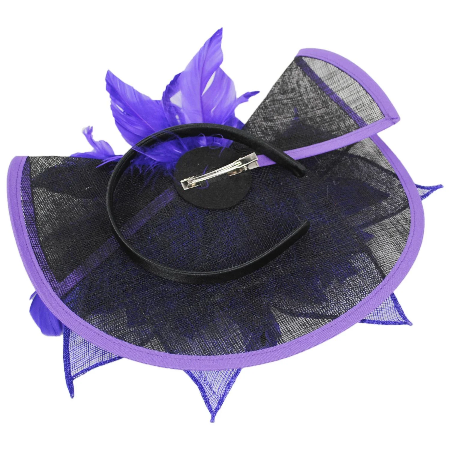 Two Tone Folded Sinamay Straw Fascinator Hat - Image 16