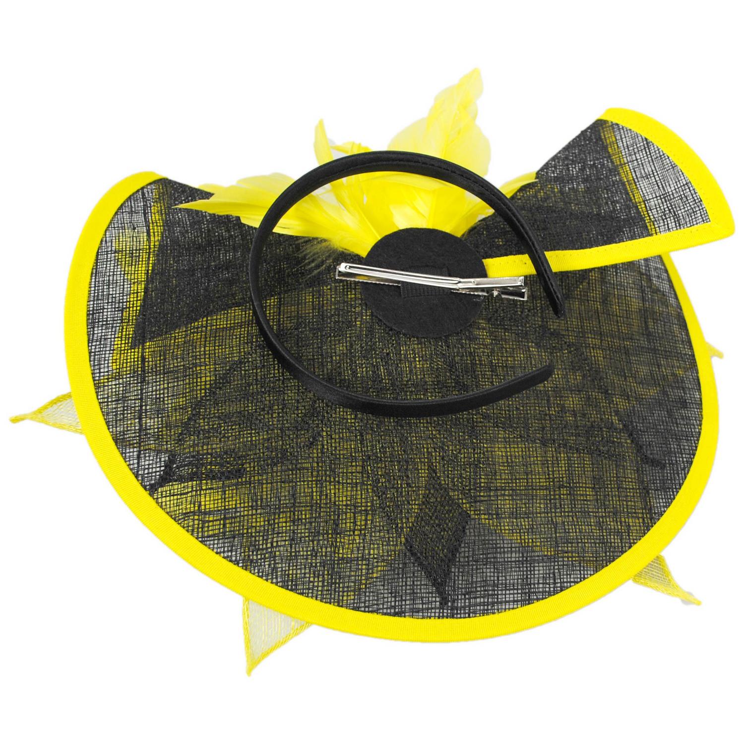 Two Tone Folded Sinamay Straw Fascinator Hat - Image 8