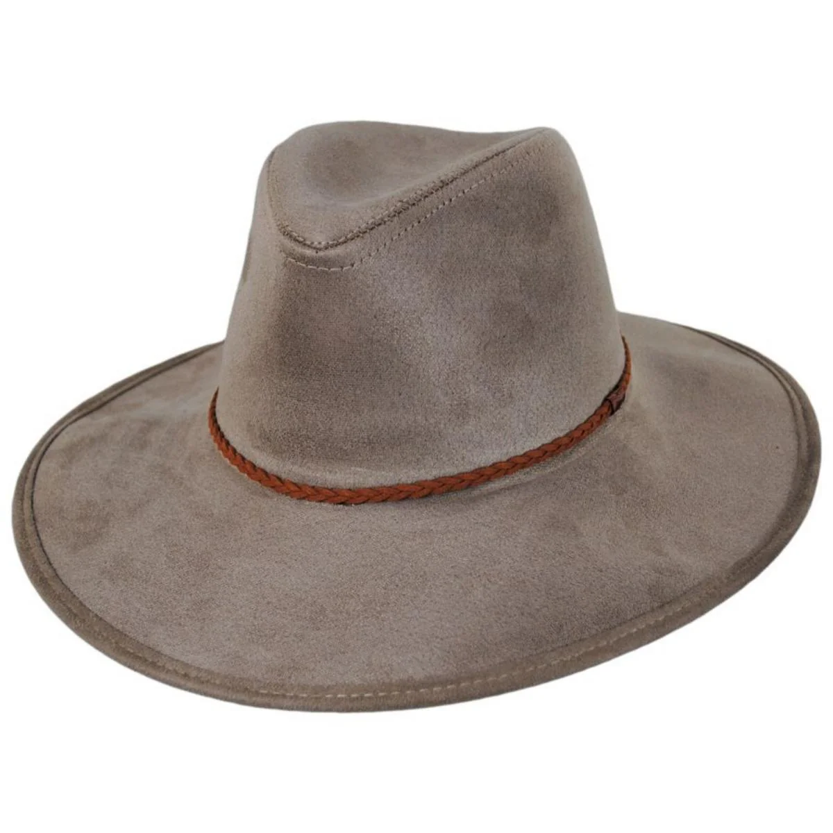 Vegan Suede Safari Fedora Hat - Made to Order - Image 2