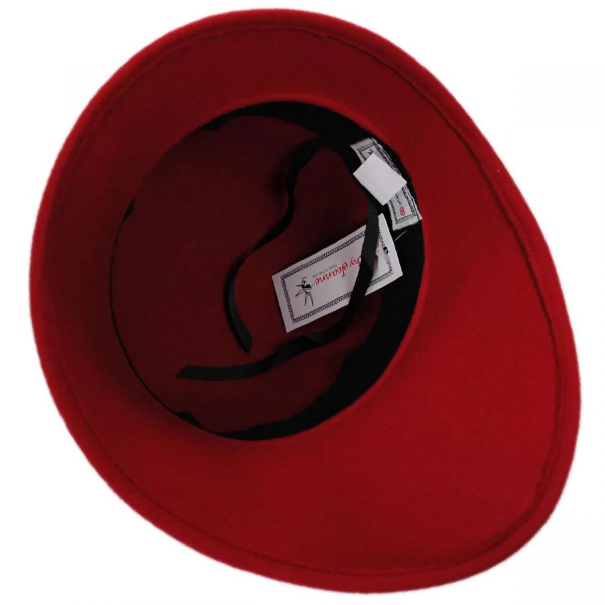 Velvet Band Wool Felt Asymmetrical Cloche Hat - Made to Order - Image 4