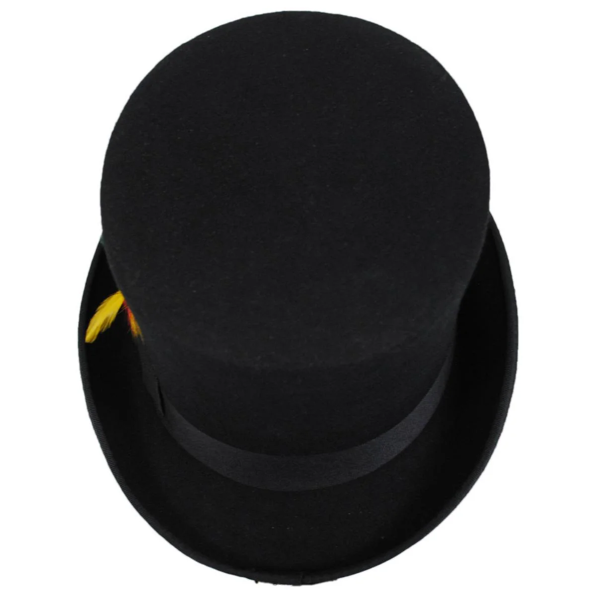 Victorian Wool Felt Top Hat - Black - Image 6