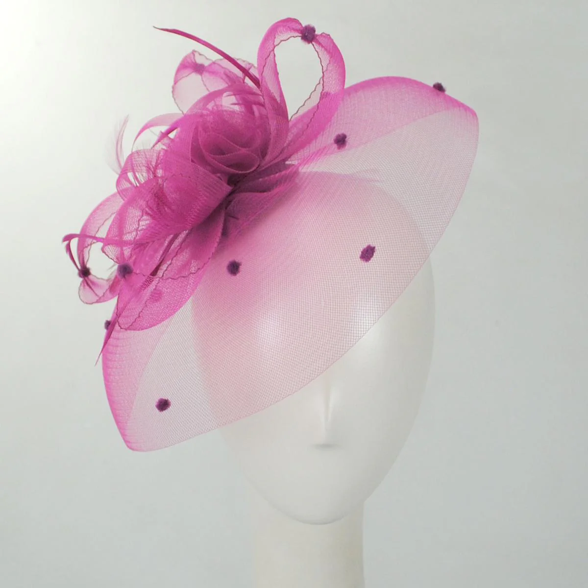 Voile Horsehair Mesh Fascinator Hat - Image 10