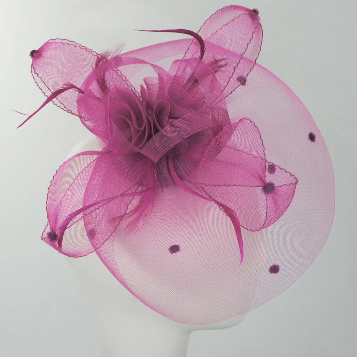 Voile Horsehair Mesh Fascinator Hat - Image 11