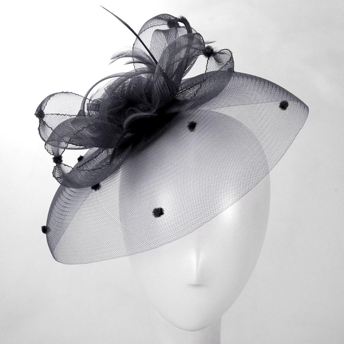 Voile Horsehair Mesh Fascinator Hat - Image 14