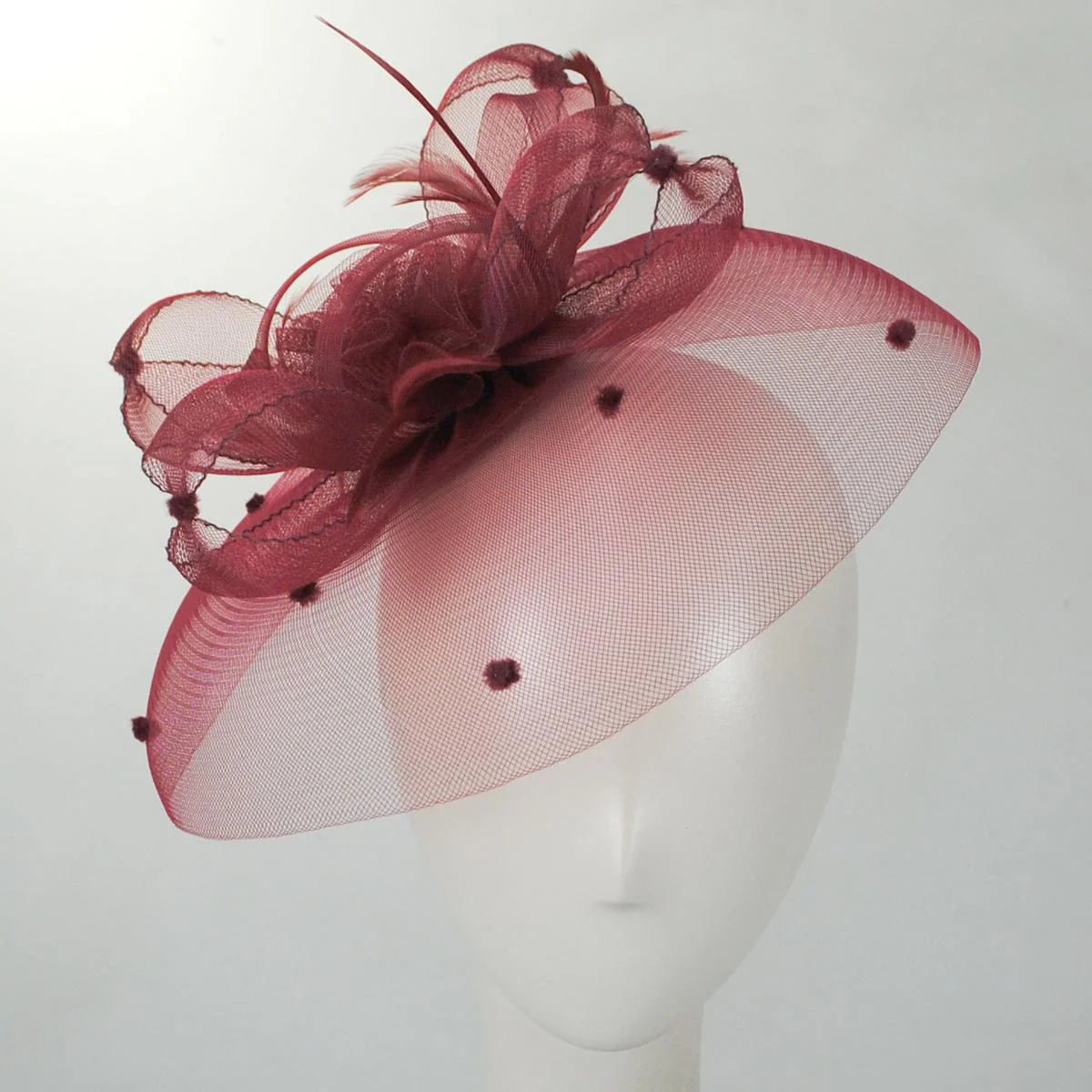 Voile Horsehair Mesh Fascinator Hat - Image 2