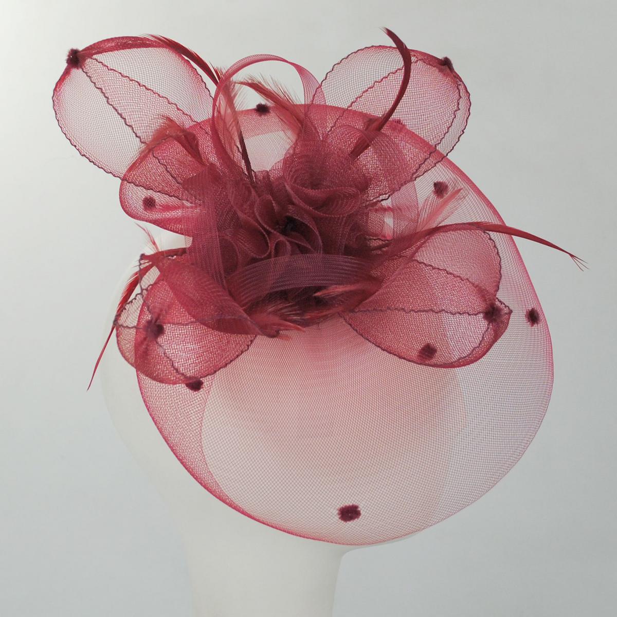 Voile Horsehair Mesh Fascinator Hat - Image 3