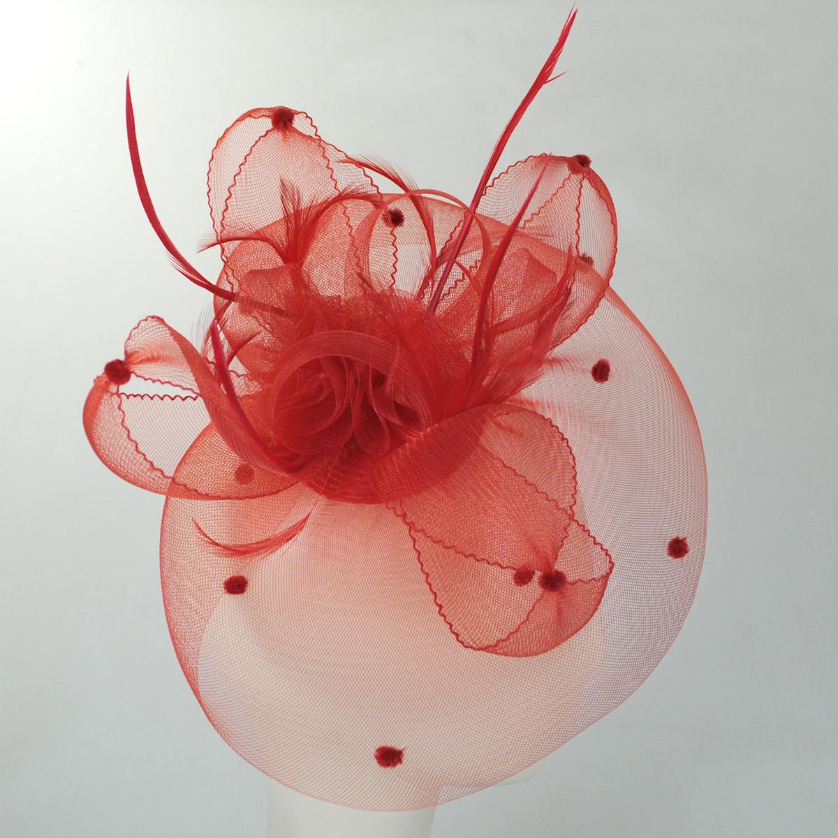 Voile Horsehair Mesh Fascinator Hat - Image 7