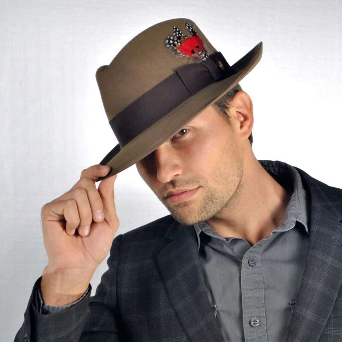 Whippet Fur Felt Fedora Hat - Image 2