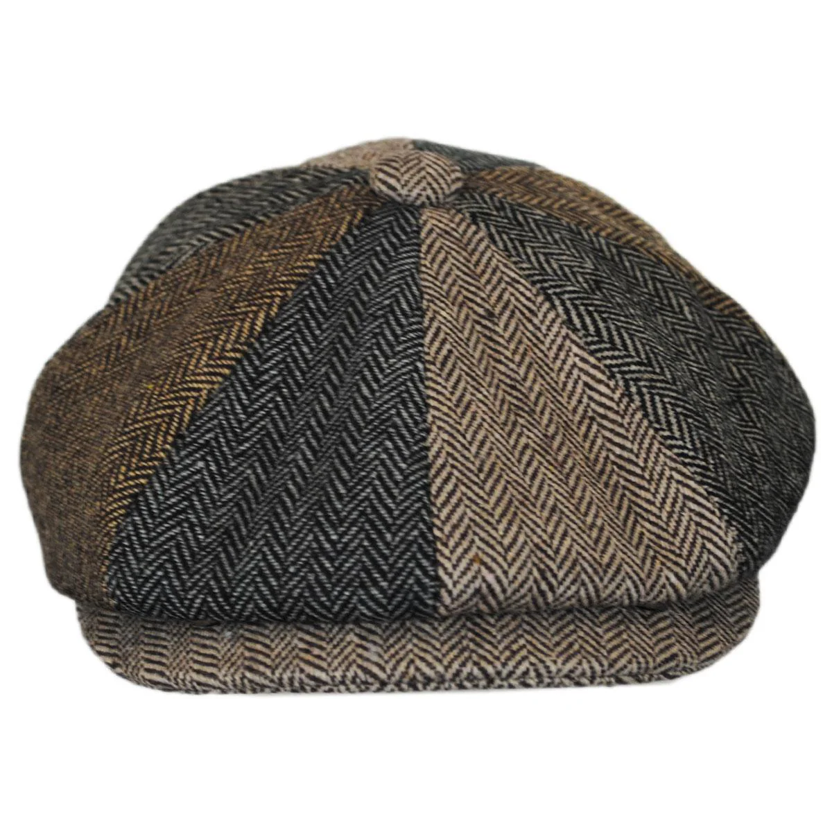 Wholesale Baby Herringbone Patchwork Wool Blend Newsboy Cap B2B Pre-Pack - Image 2