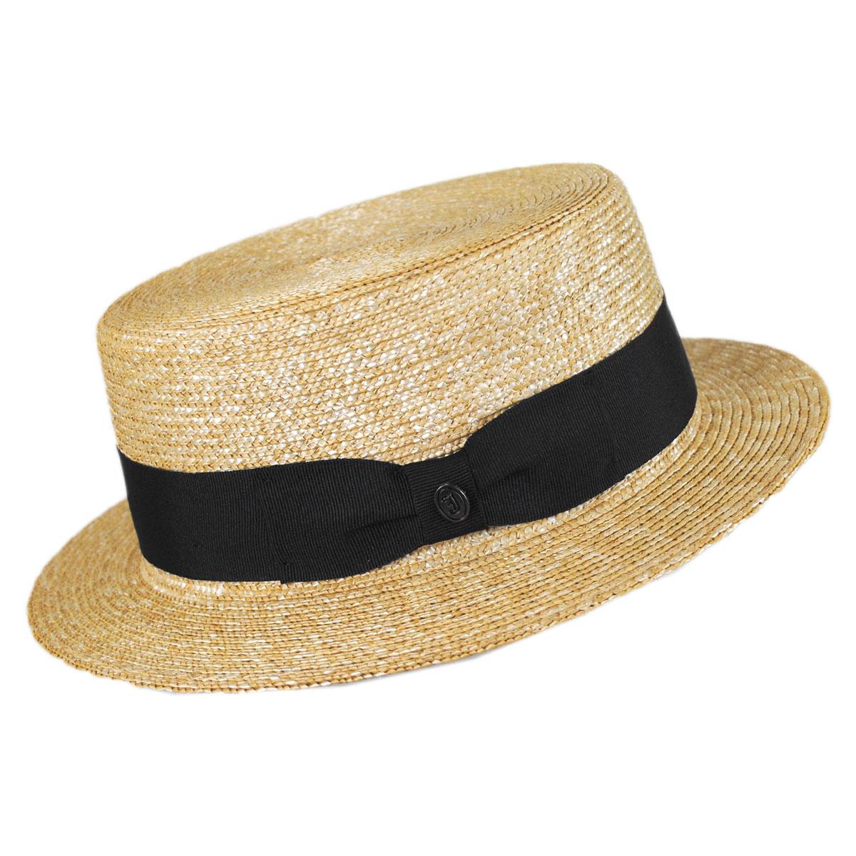 Wholesale Black Band Wheat Straw Skimmer Hat B2B Pre-Pack - Image 5
