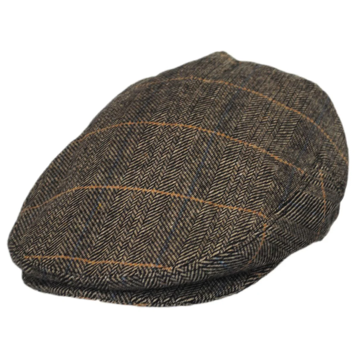 Wholesale Croydon Herringbone Plaid Wool Blend Ivy Cap B2B Pre-Pack