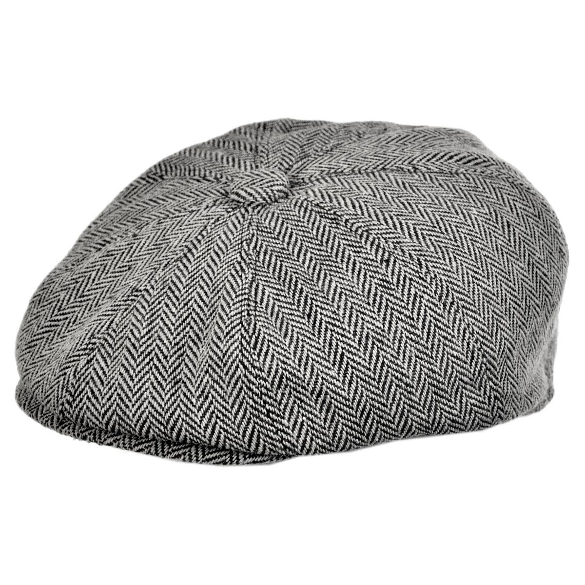 Wholesale Herringbone Wool Blend Newsboy Cap B2B Pre-Pack