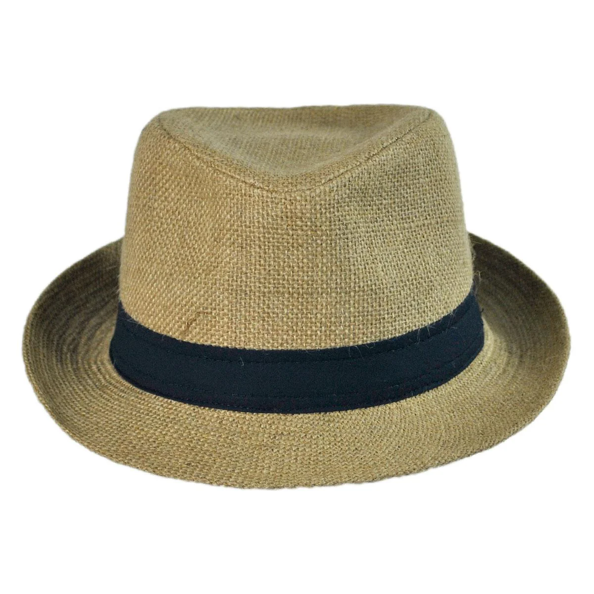 Wholesale Jute Fabric C-Crown Trilby Fedora Hat B2B Pre-Pack - Image 2
