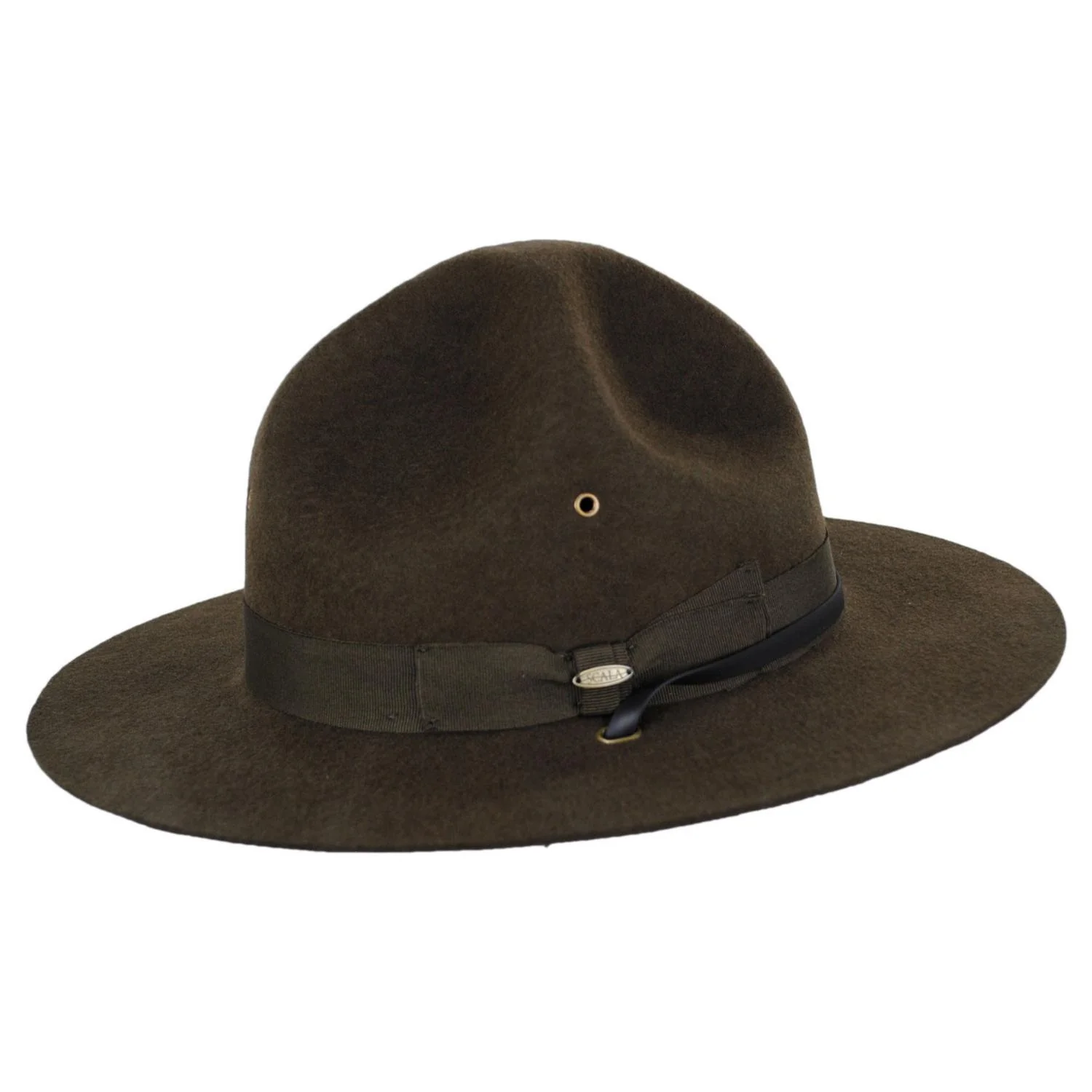 Wool Campaign Hat with Adjustable Chin Strap - Image 3