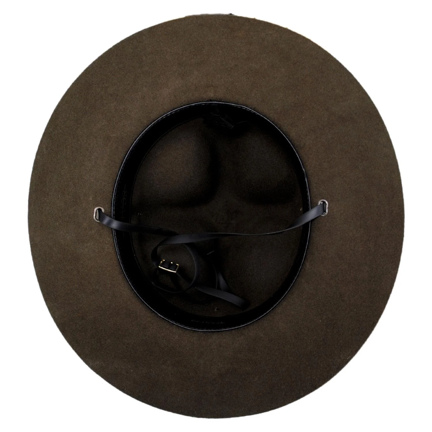 Wool Campaign Hat with Adjustable Chin Strap - Image 4