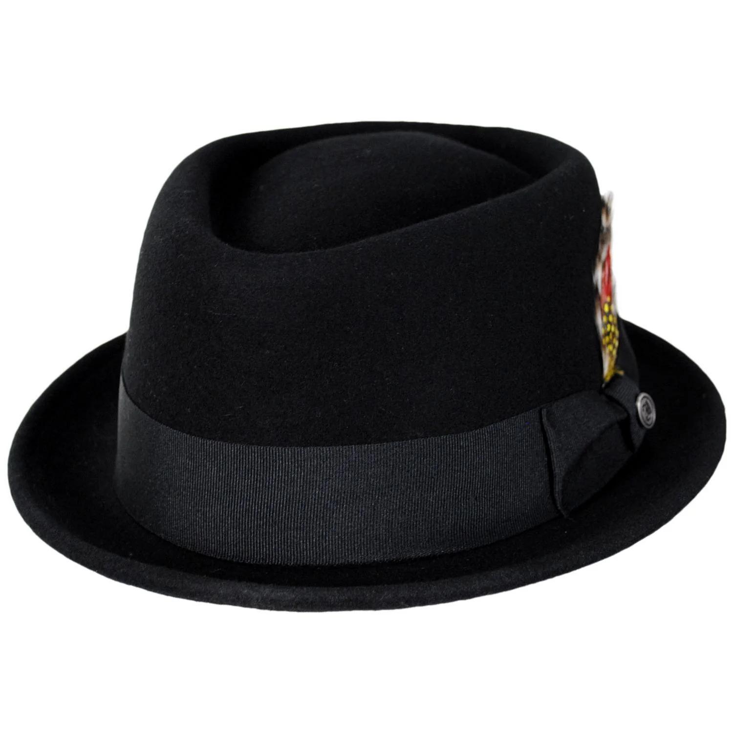 Wool Felt Diamond Crown Fedora Hat