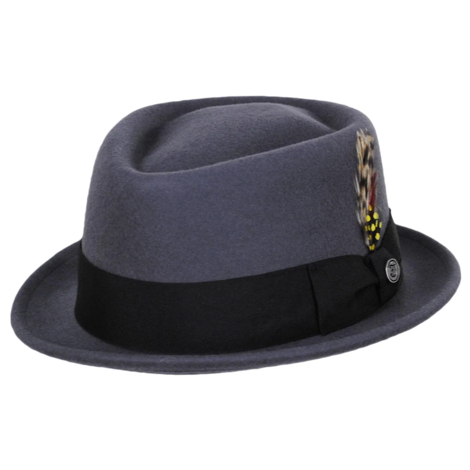 Wool Felt Diamond Crown Fedora Hat - Image 7