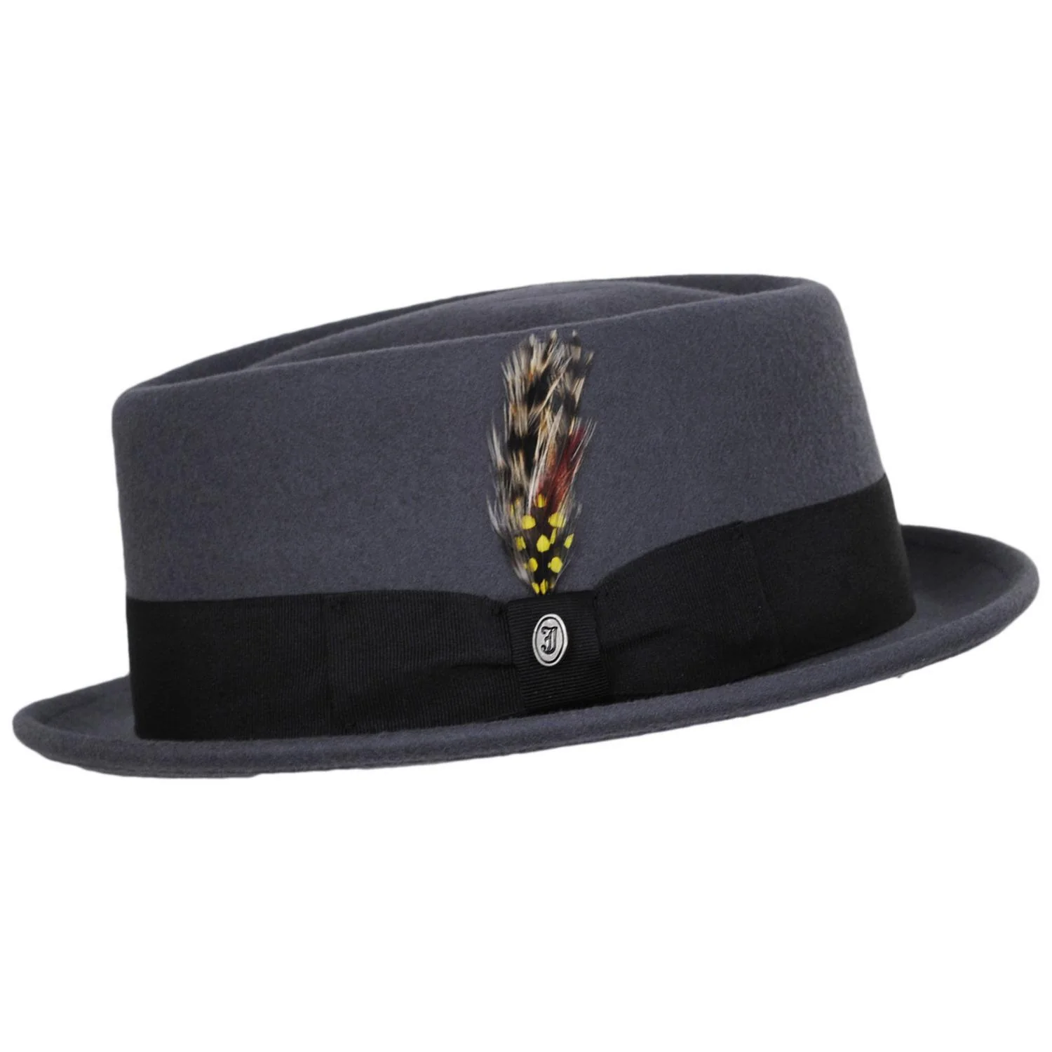Wool Felt Diamond Crown Fedora Hat - Image 9